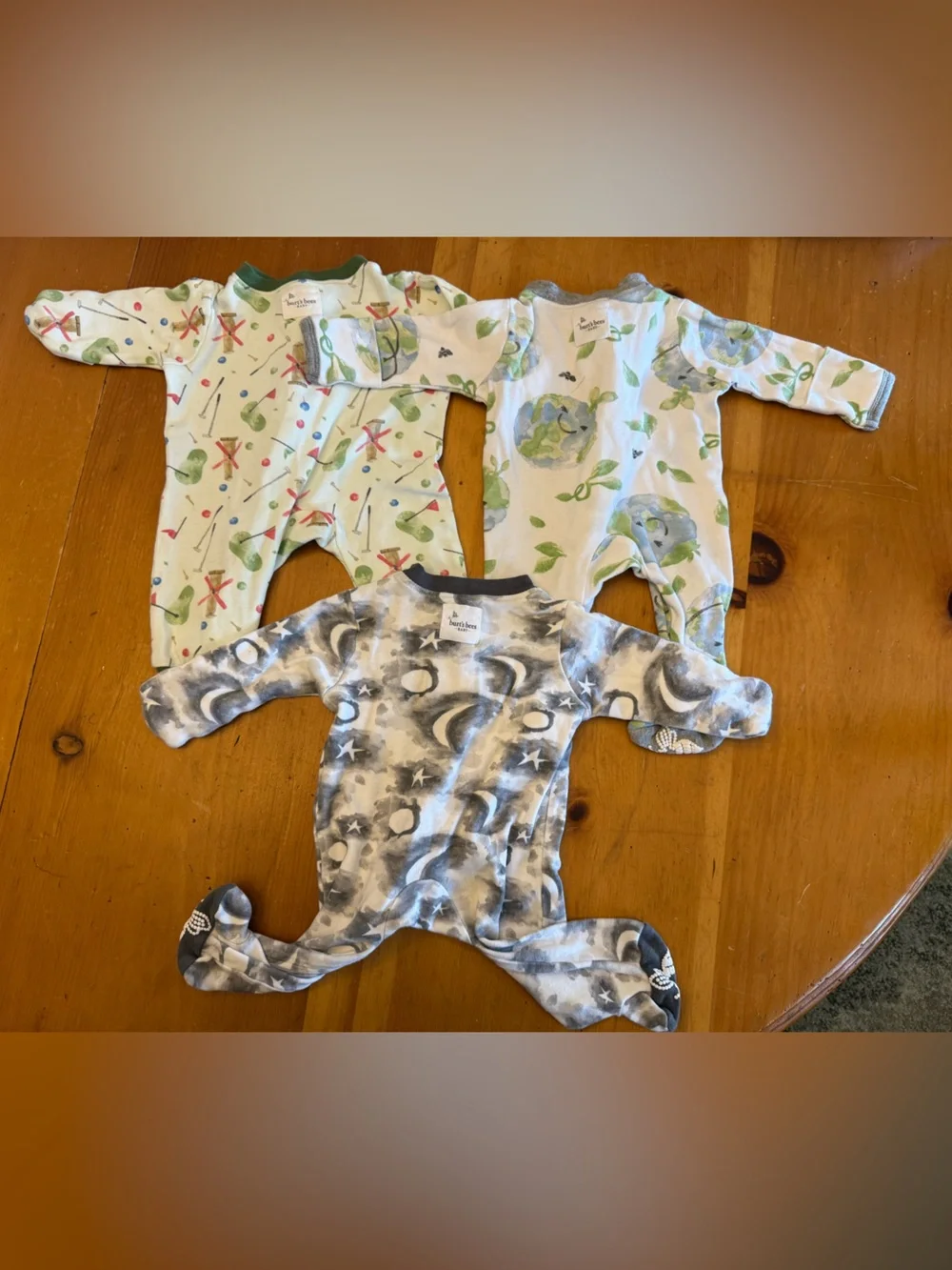 Burt's Bees Baby Newborn onesies bundle of 3